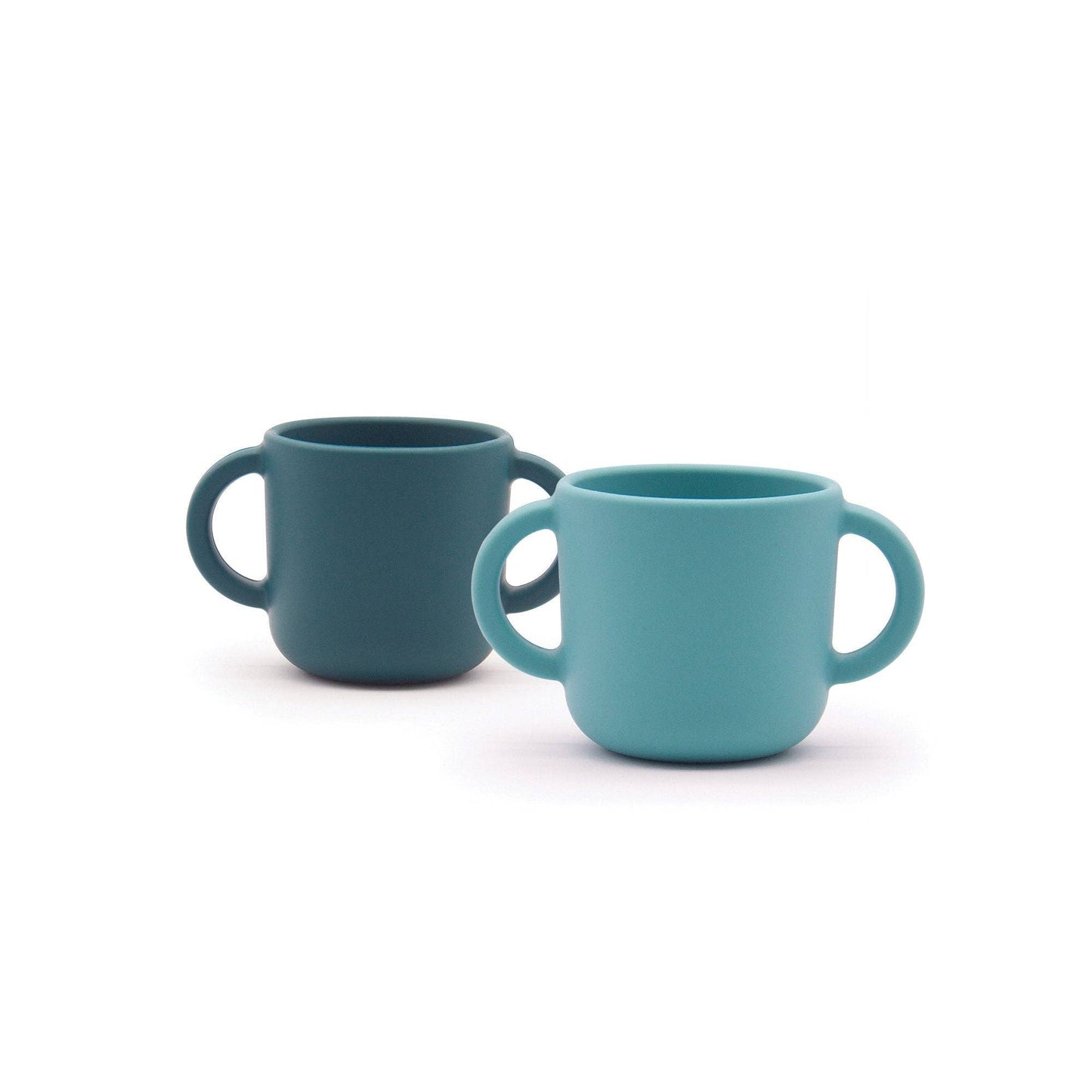 Set 2 Tasses d'apprentissage en silicone - Blue Abyss/Lagoon