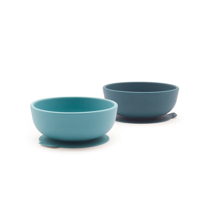 Set 2 Bols ventouses en silicone - Blue Abyss / Lagoon